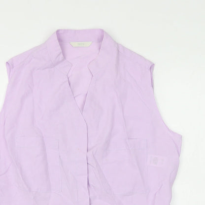 Womens UK Size 14 Marks and Spencer Purple Basic Blouse