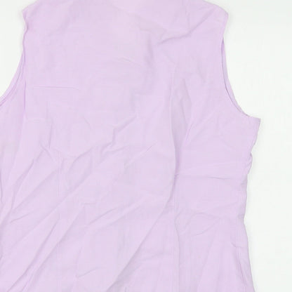 Womens UK Size 14 Marks and Spencer Purple Basic Blouse