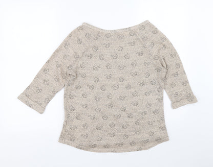 Womens UK Size 14 New Look Brown Henley Jumper