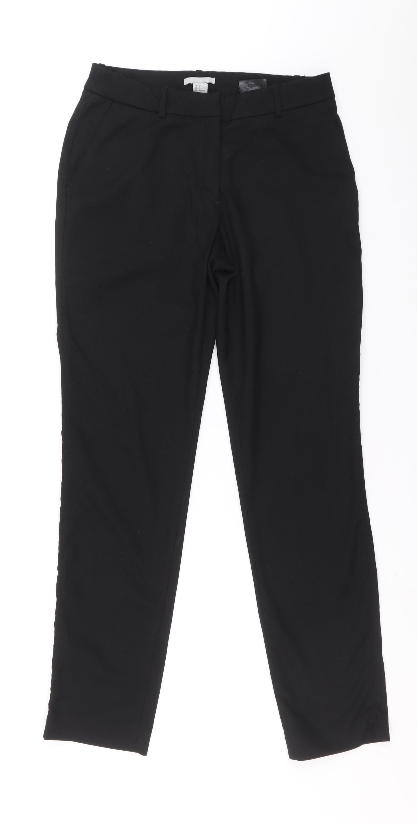 Womens UK Size 36 H&M Regular Fit Carrot Black Trousers