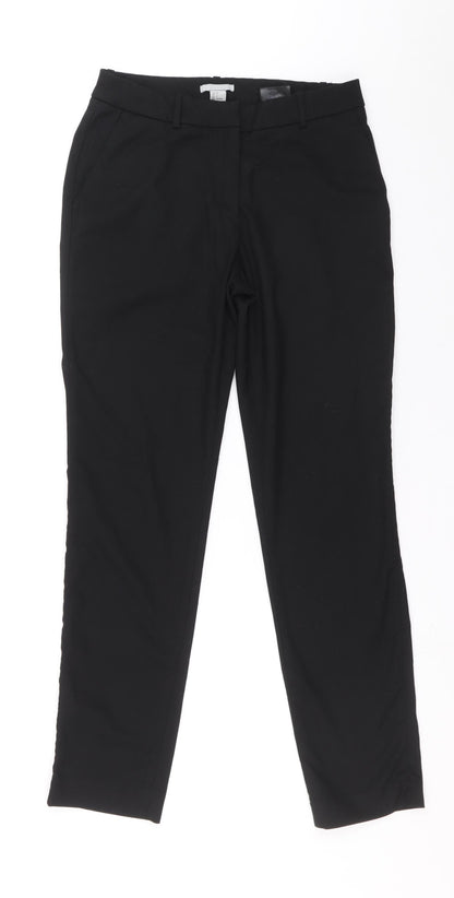Womens UK Size 36 H&M Regular Fit Carrot Black Trousers