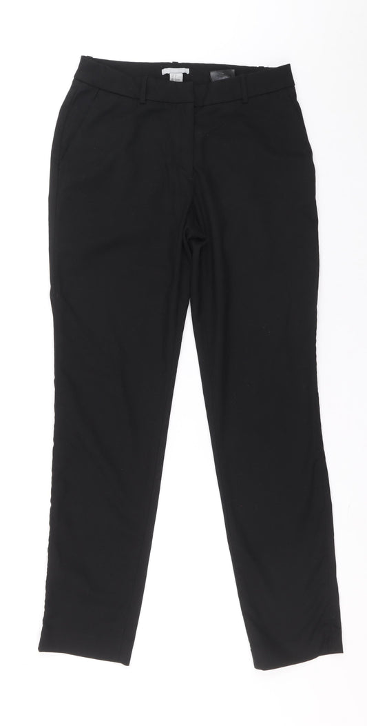 Womens UK Size 36 H&M Regular Fit Carrot Black Trousers