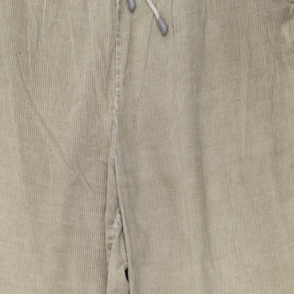Preworn Mens Beige Cotton Trousers L31 in Regular Drawstring