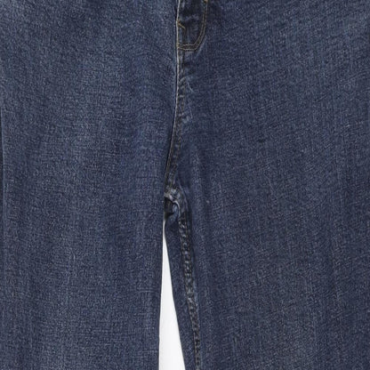 Mens UK Size  Preworn Regular Fit Straight Blue Jeans