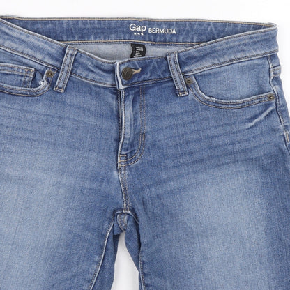 Gap Womens Black Cotton Chino Shorts Size 4 L12 in Relaxed Button