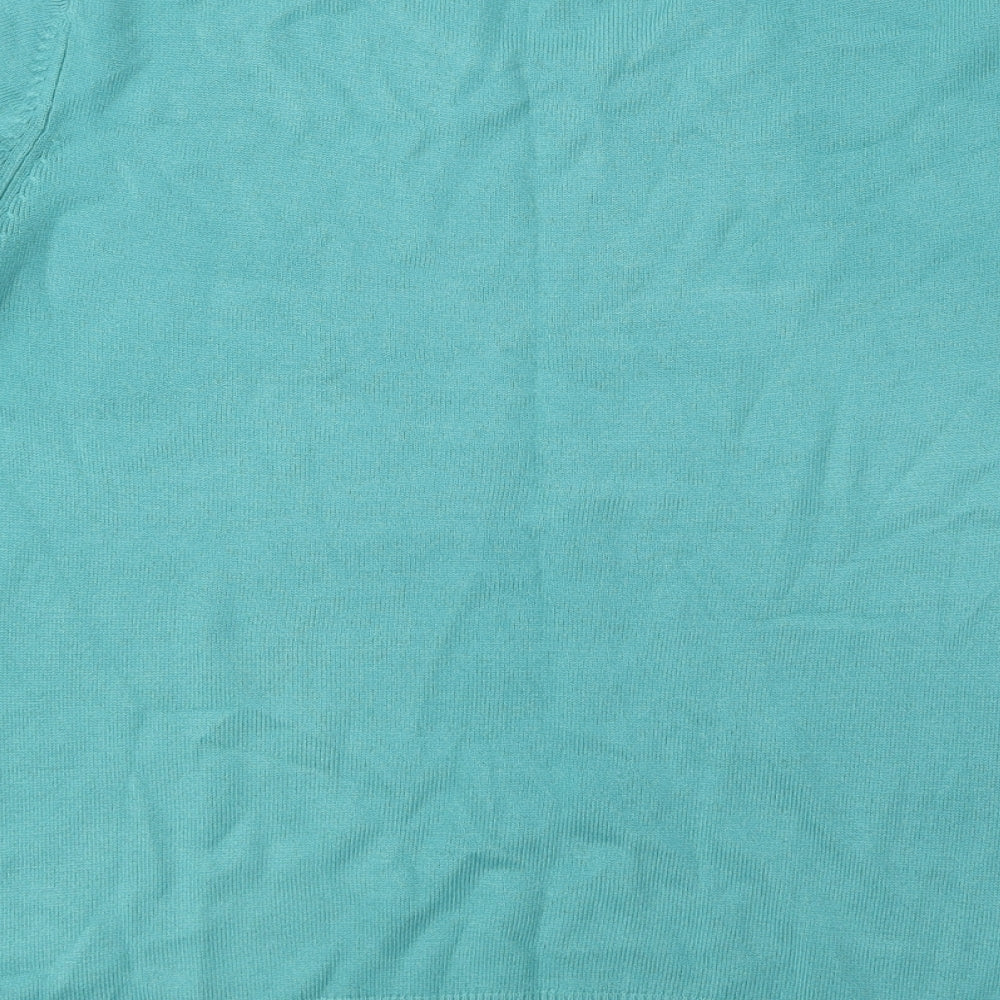 Womens UK Size 12 Classic Blue Basic Blouse