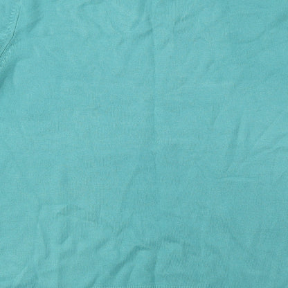 Womens UK Size 12 Classic Blue Basic Blouse