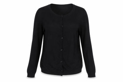 Dorothy Perkins Womens Black Viscose Basic Button-Up Size 10 Round Neck