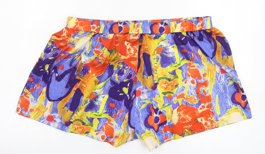 SheIn Womens Multicoloured Geometric Polyester Hot Pants Shorts Size 2XL L15 in Regular