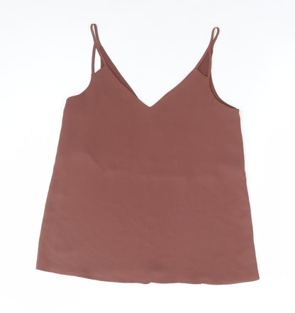 Womens UK Size 6 River Island Brown Camisole Blouse