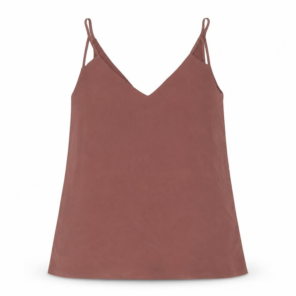 Womens UK Size 6 River Island Brown Camisole Blouse