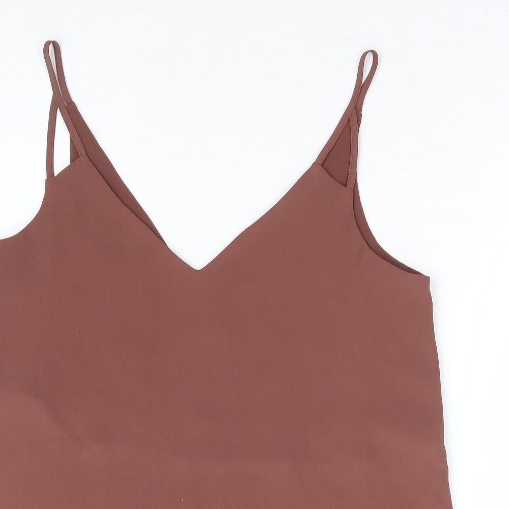 Womens UK Size 6 River Island Brown Camisole Blouse
