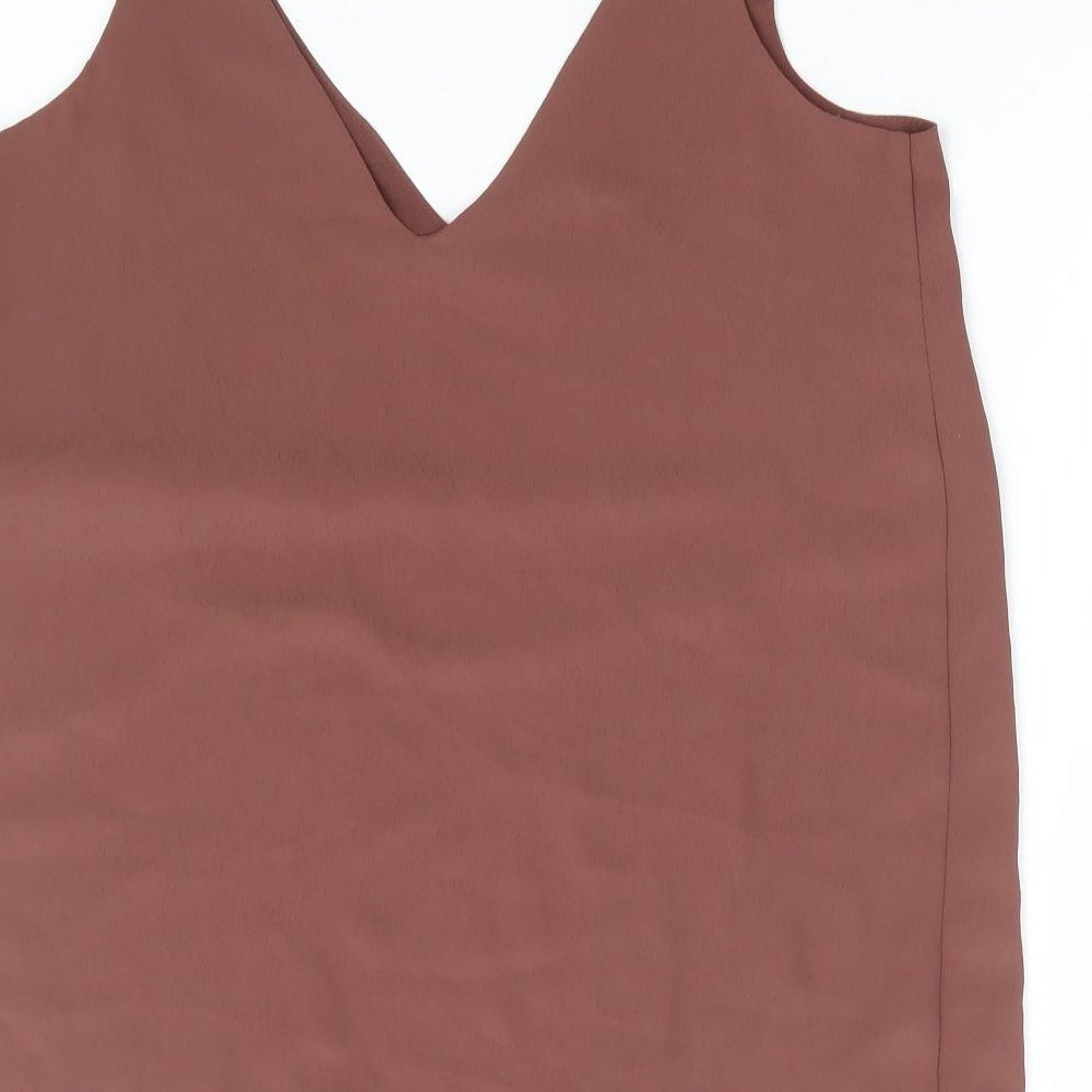 Womens UK Size 6 River Island Brown Camisole Blouse