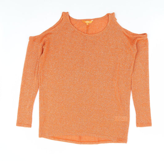 Womens UK Size 8 NEXT Orange Pullover Jumper