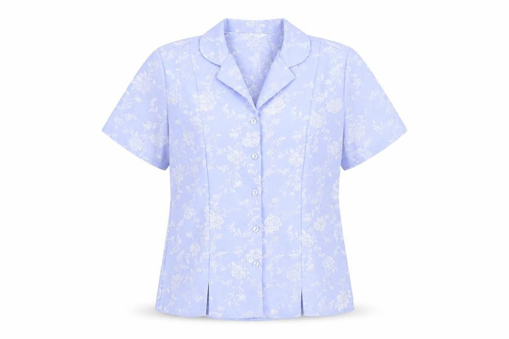 Womens UK Size 12 Bonmarché Purple Basic Button-Up