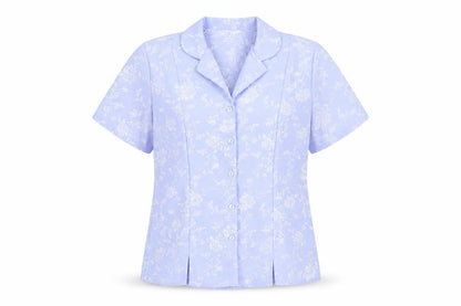Womens UK Size 12 Bonmarché Purple Basic Button-Up