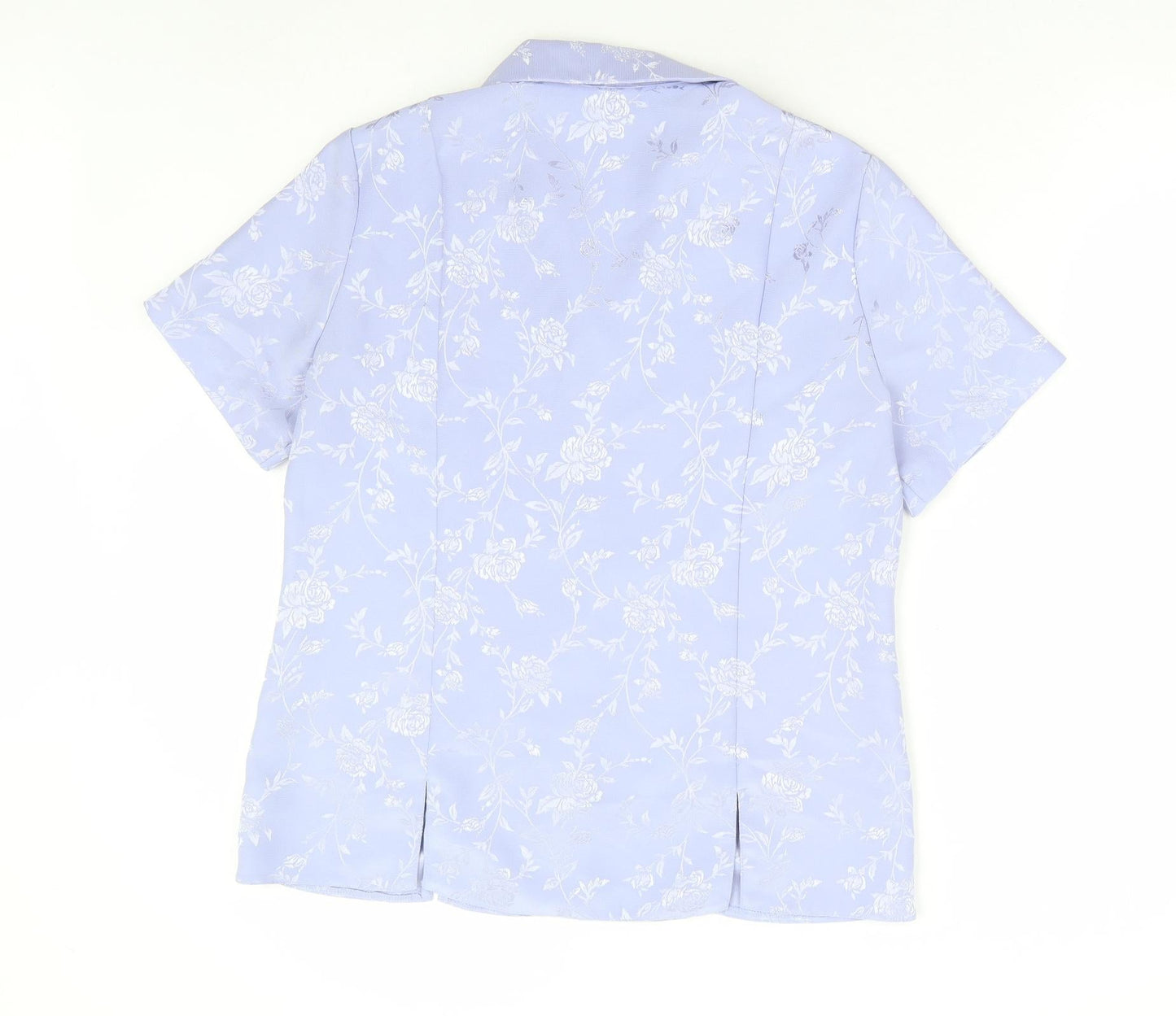 Womens UK Size 12 Bonmarché Purple Basic Button-Up
