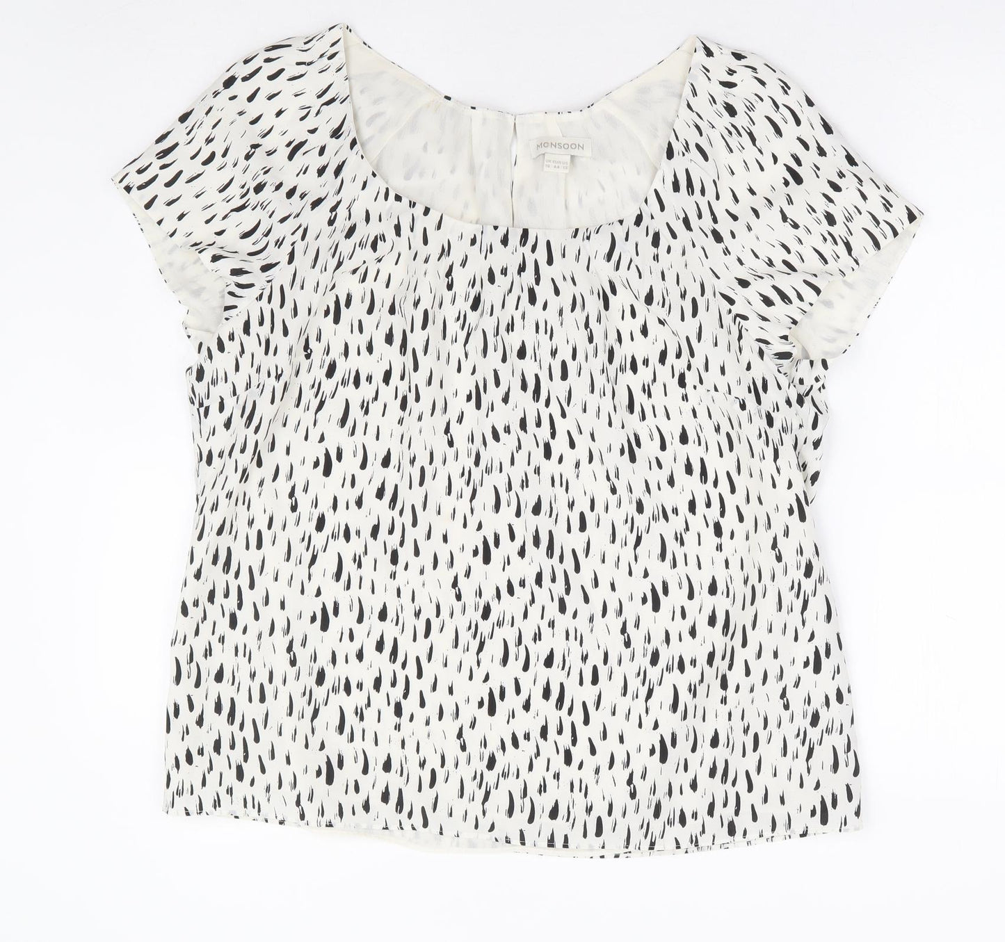 Womens UK Size 16 Monsoon White Basic Blouse