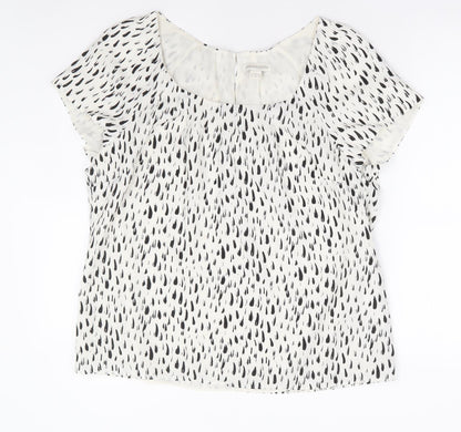 Womens UK Size 16 Monsoon White Basic Blouse