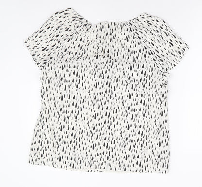 Womens UK Size 16 Monsoon White Basic Blouse