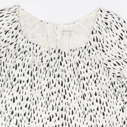 Womens UK Size 16 Monsoon White Basic Blouse