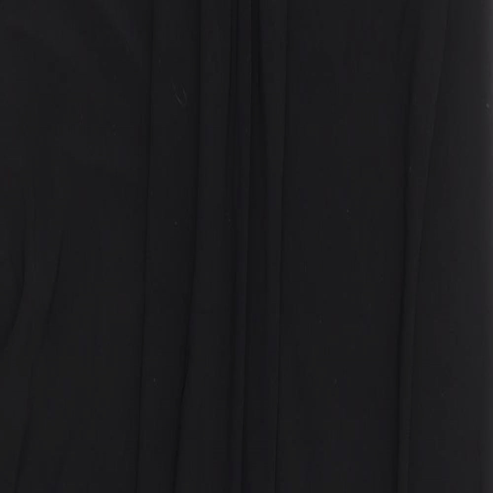 Roman Originals Womens Black Polyester Maxi Size 12 Halter Tie