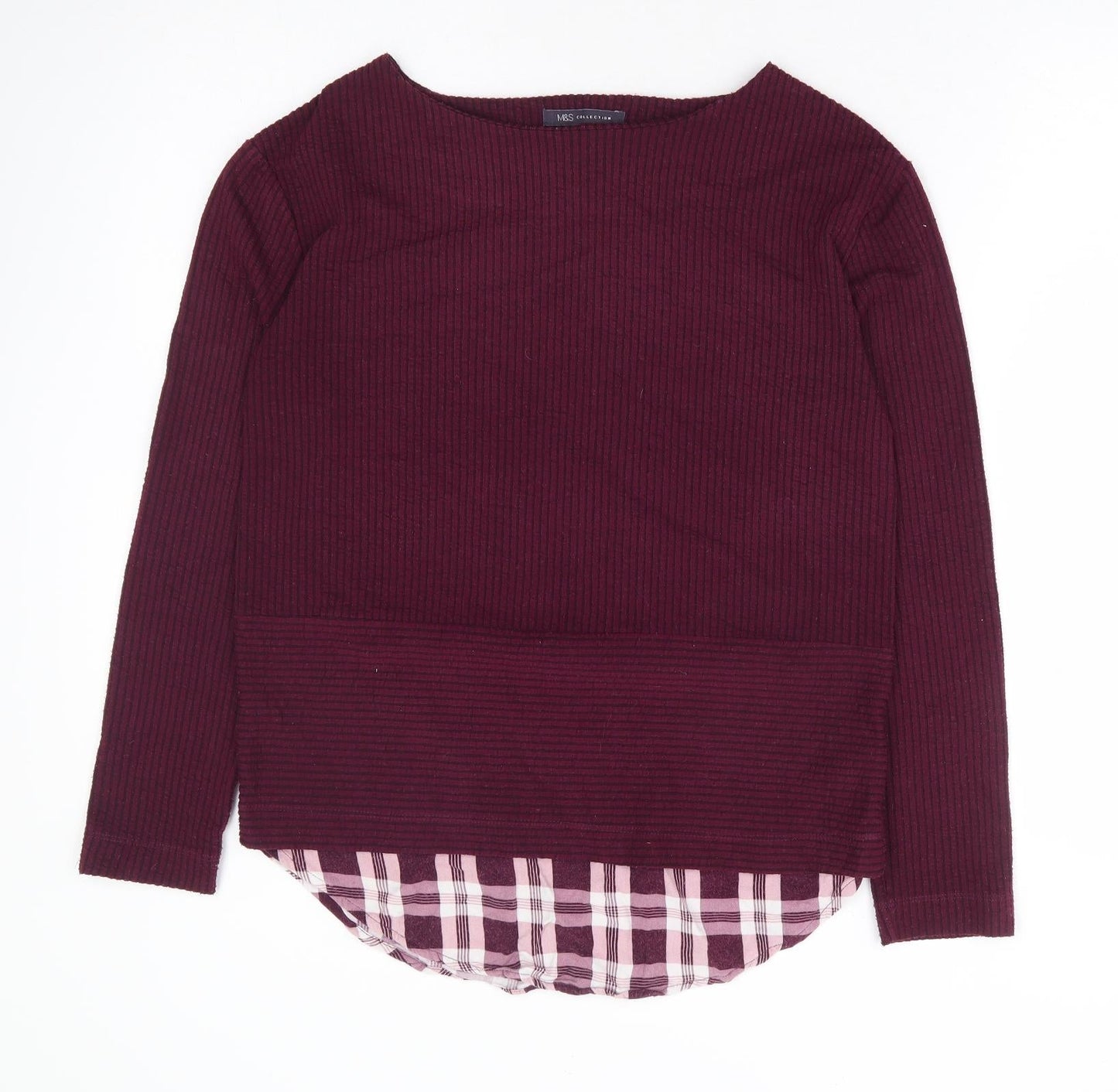 Womens UK Size 8 Marks and Spencer Purple Basic Blouse