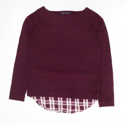 Womens UK Size 8 Marks and Spencer Purple Basic Blouse