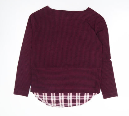 Womens UK Size 8 Marks and Spencer Purple Basic Blouse