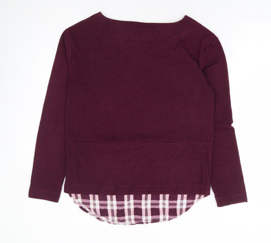 Womens UK Size 8 Marks and Spencer Purple Basic Blouse