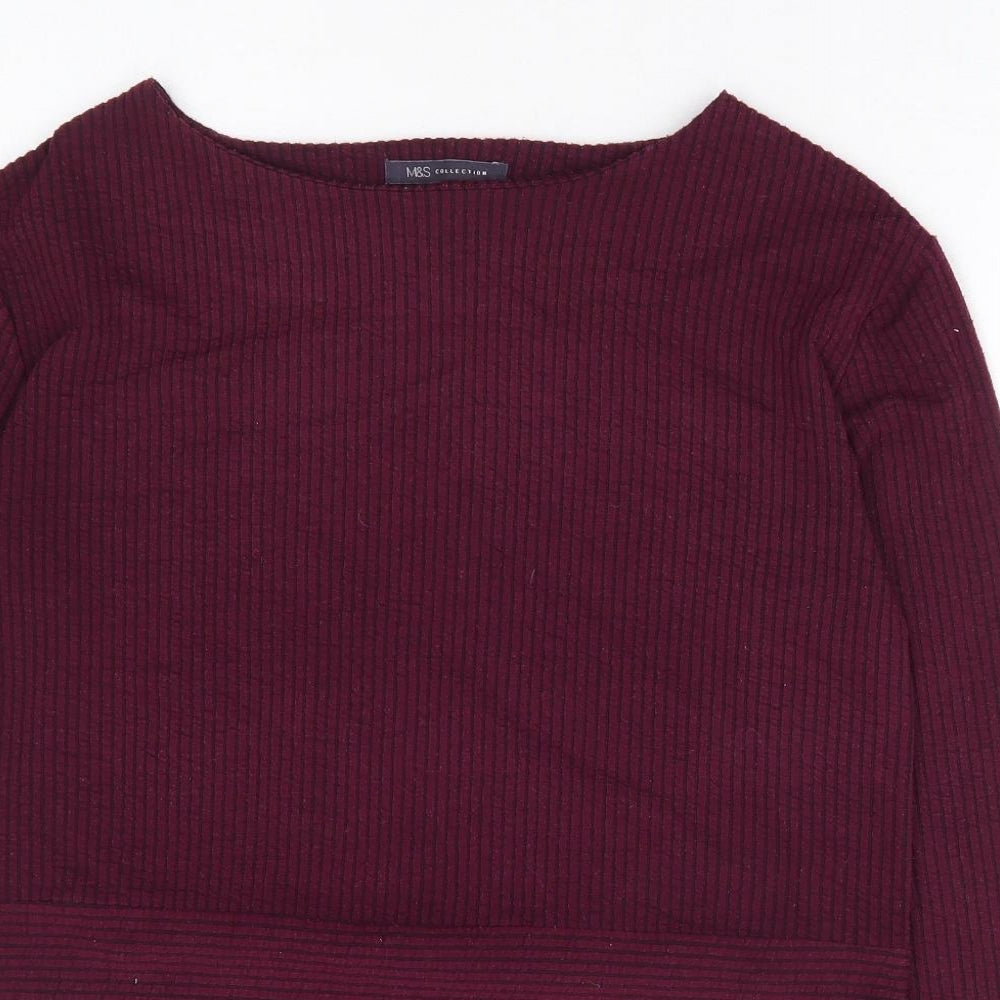 Womens UK Size 8 Marks and Spencer Purple Basic Blouse
