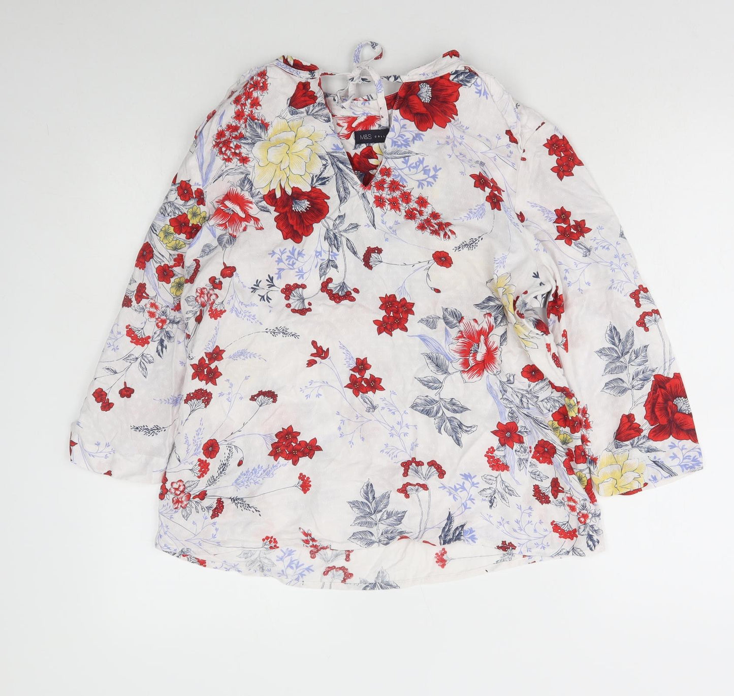 Womens UK Size 12 Marks and Spencer Multicoloured Basic Blouse