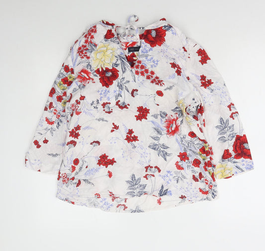 Womens UK Size 12 Marks and Spencer Multicoloured Basic Blouse