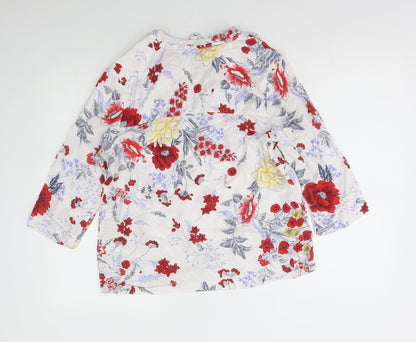 Womens UK Size 12 Marks and Spencer Multicoloured Basic Blouse