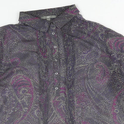 Gap Womens Multicoloured Paisley Polyester Basic Blouse Size S Collared
