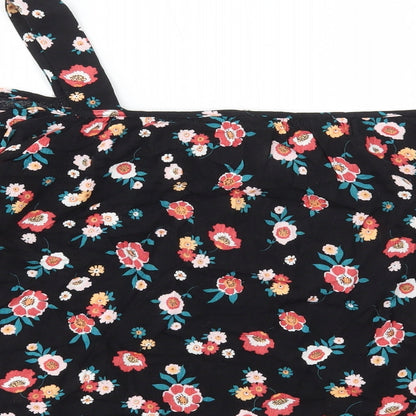 Dororthy Perkins Womens Multicoloured Floral Polyester Basic Blouse Size 12 Off the Shoulder