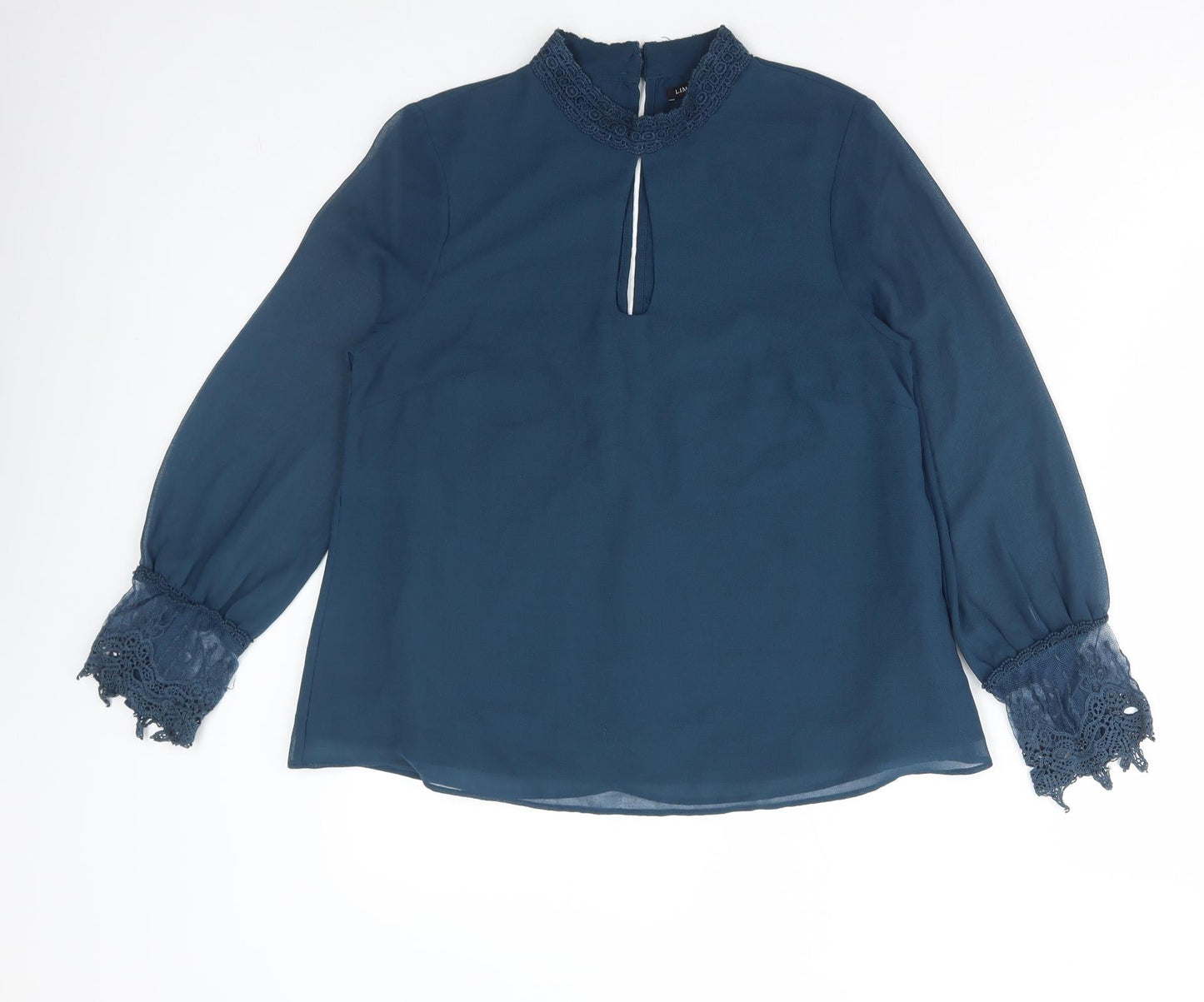 Womens UK Size 8 Limited Edition Blue Basic Blouse