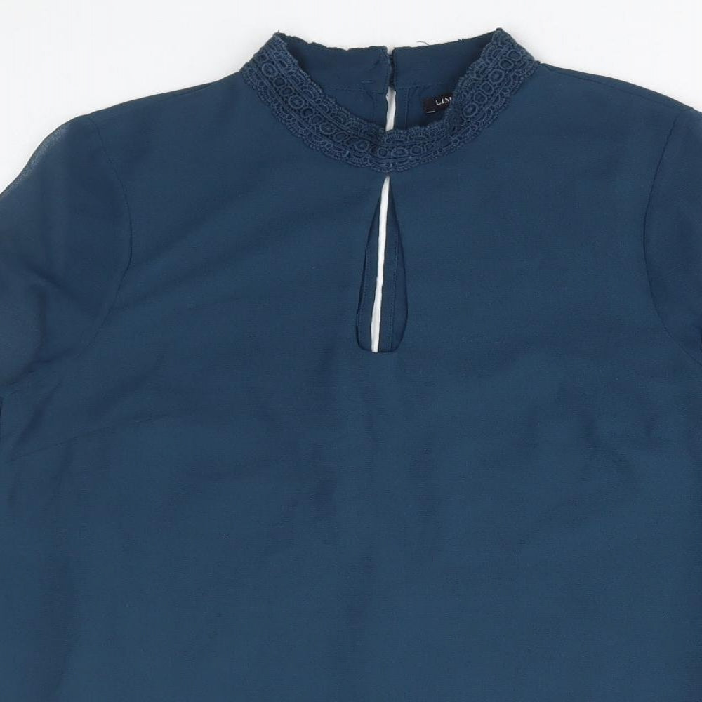 Womens UK Size 8 Limited Edition Blue Basic Blouse