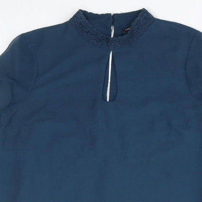 Womens UK Size 8 Limited Edition Blue Basic Blouse