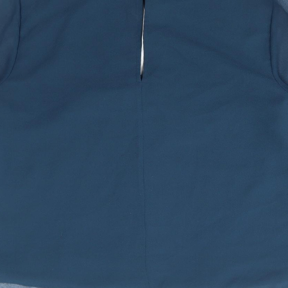 Womens UK Size 8 Limited Edition Blue Basic Blouse