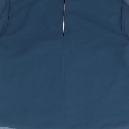 Womens UK Size 8 Limited Edition Blue Basic Blouse