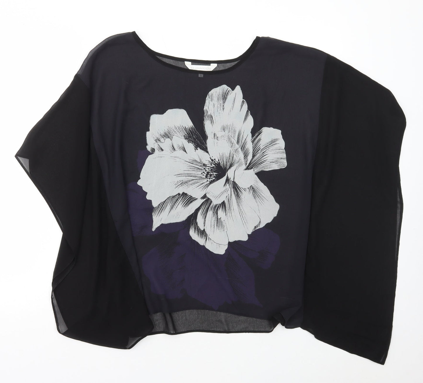 Womens UK Size 12 RJR.John Rocha Black Basic Blouse
