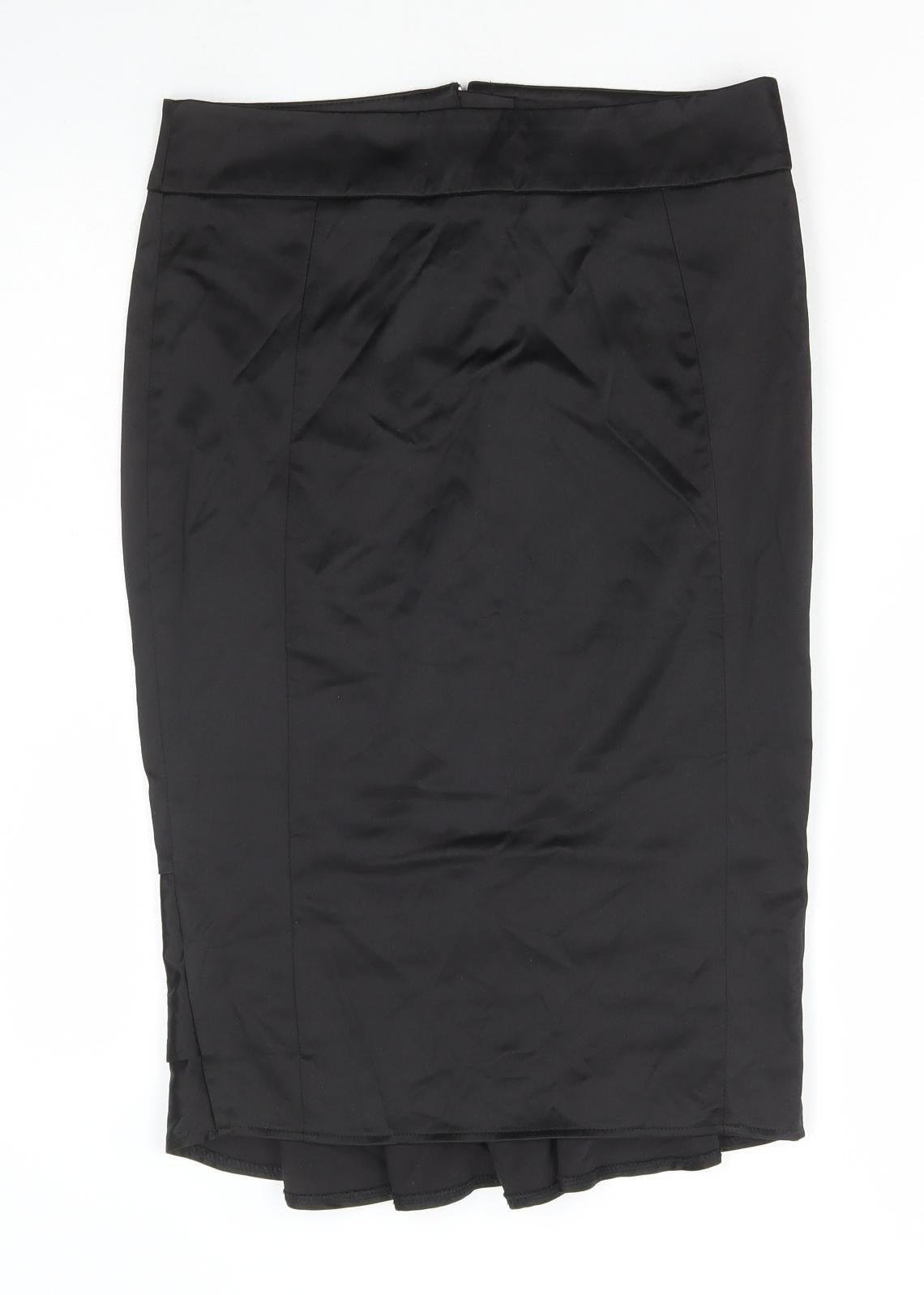 Womens UK Size 10 Topshop Straight & Pencil Satin Skirt