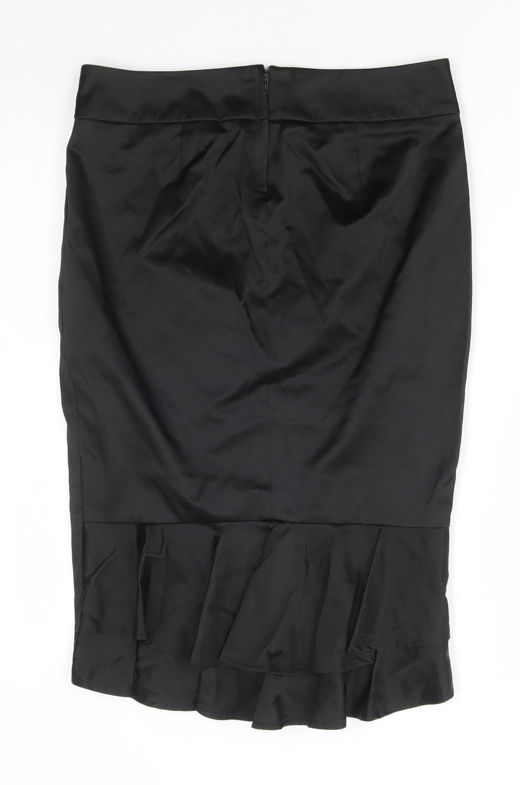 Womens UK Size 10 Topshop Straight & Pencil Satin Skirt