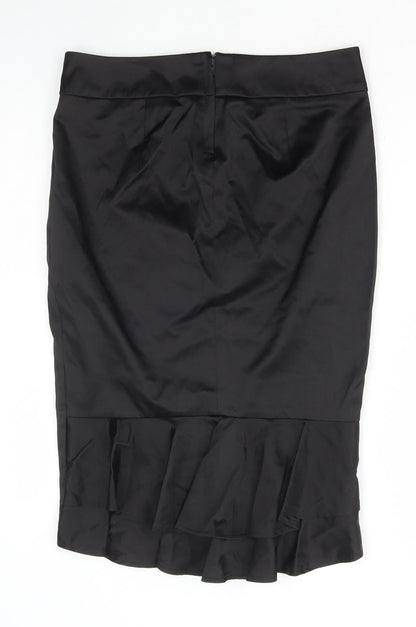 Womens UK Size 10 Topshop Straight & Pencil Satin Skirt