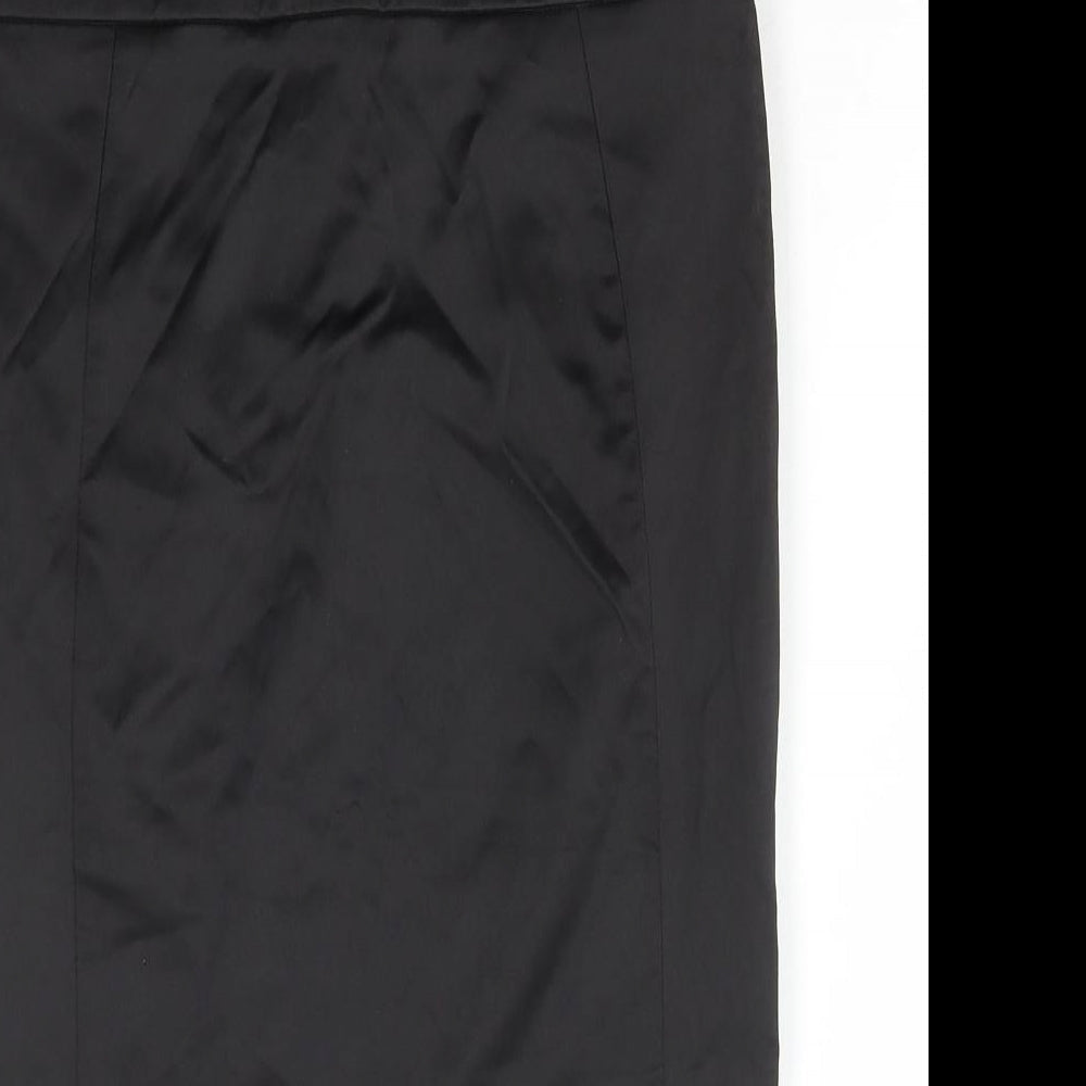 Womens UK Size 10 Topshop Straight & Pencil Satin Skirt
