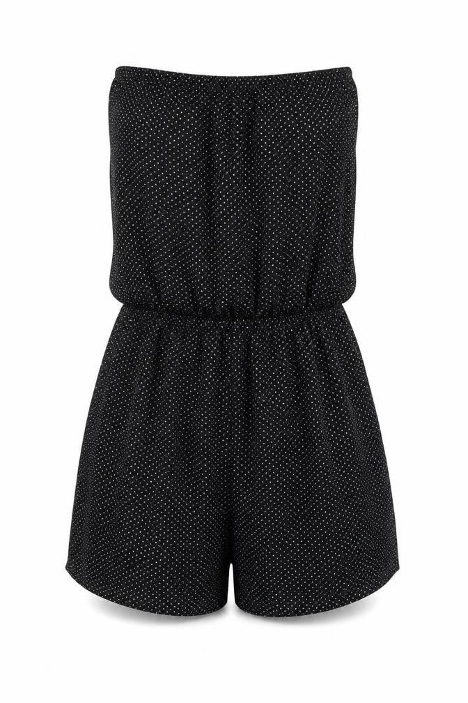 Womens UK Size S Preworn One-Piece Black Playsuit