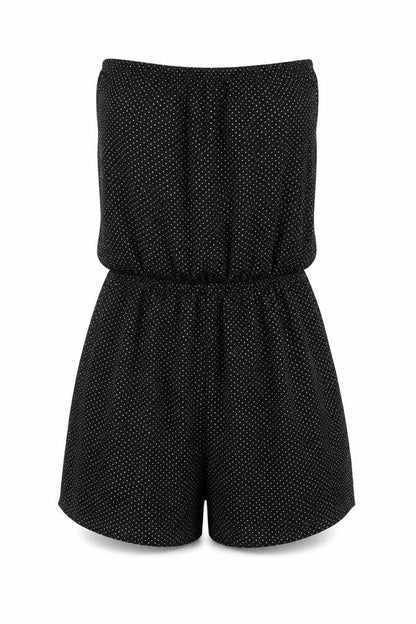 Womens UK Size S Preworn One-Piece Black Playsuit