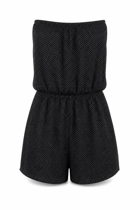 Womens UK Size S Preworn One-Piece Black Playsuit