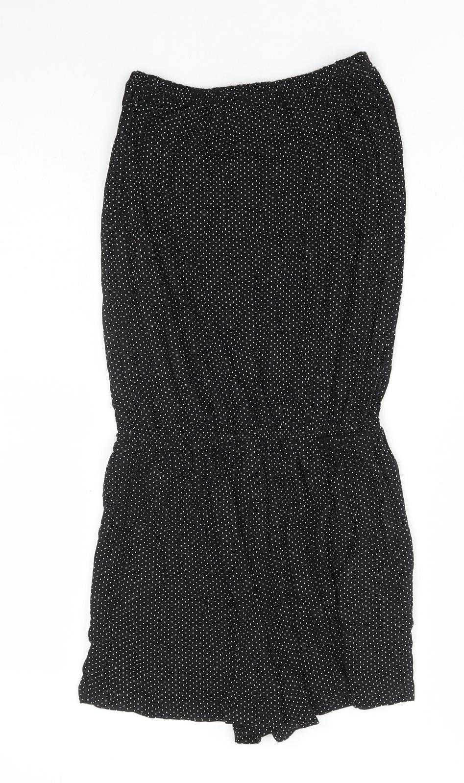 Womens UK Size S Preworn One-Piece Black Playsuit